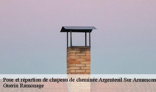 Pose et répartion de chapeau de cheminée  argenteuil-sur-armancon-89160 Guerin Ramonage