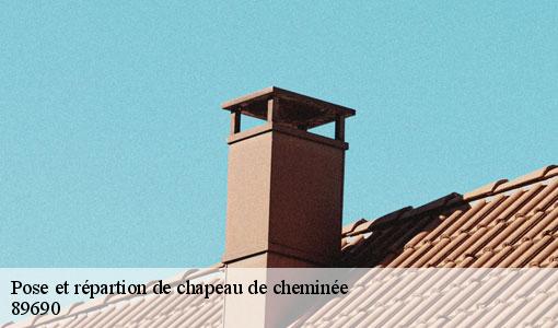 Pose et répartion de chapeau de cheminée  89690