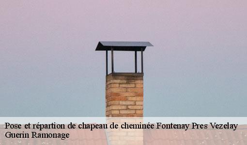 Pose et répartion de chapeau de cheminée fontenay-pres-vezelay-89450 Guerin Ramonage