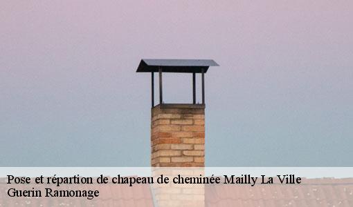 Pose et répartion de chapeau de cheminée mailly-la-ville-89270 Guerin Ramonage
