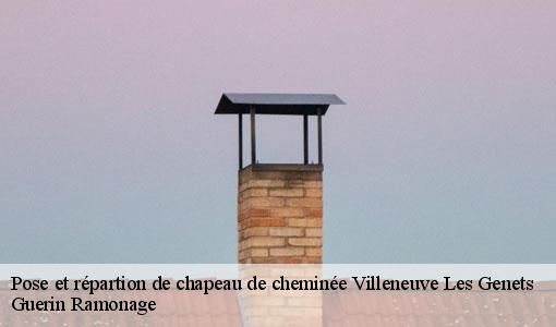 Pose et répartion de chapeau de cheminée villeneuve-les-genets-89350 Guerin Ramonage